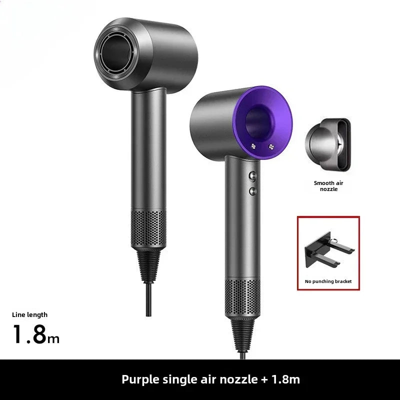 5 in 1 Professional Hair Dryer, with Hot and Cold Air Functionality - Lightweight and Thermostatic Styling Tool for Smooth Hair Peaceful Pleasures Health and Wellness purple 100-240V AU plug