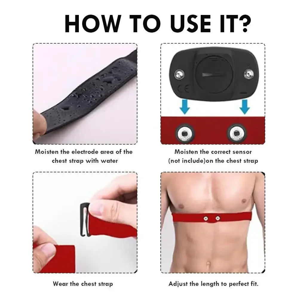 1Pc Heart Rate Monitor Strap Replacement Compatible with Wahoo Tick Garmin Magene Sensor Band Belt Polar H7 H9 H10 Coospo Peaceful Pleasures Health and Wellness