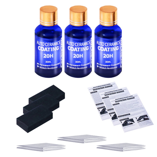 3PCS 20H Ceramic Coating Polishing Wax Super Hydrophobic Paint Care Durability Anti-Corrosion Plated Crystal Car Liquid Glass Peaceful Pleasures Health and Wellness