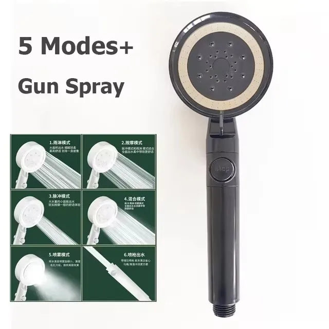 5-Mode High Pressure Handheld Shower Head | Water Saving