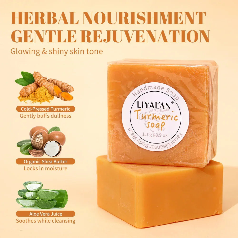 Turmeric Handmade Soap – 2-Pack Face & Body Bar Peaceful Pleasures Health and Wellness