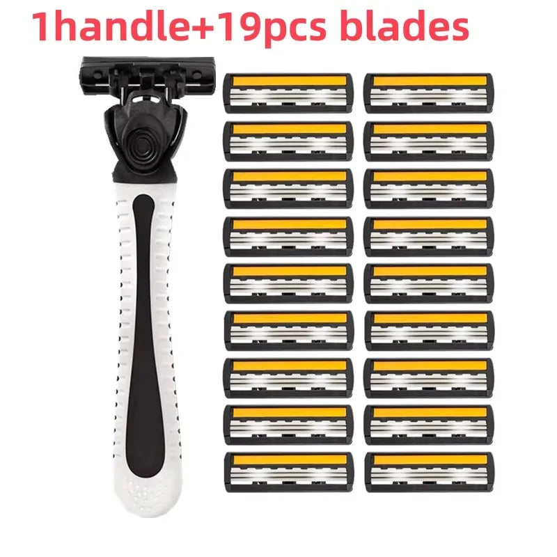 Men's 3-Blade Reusable Safety Razor | Barber-Style Shaver