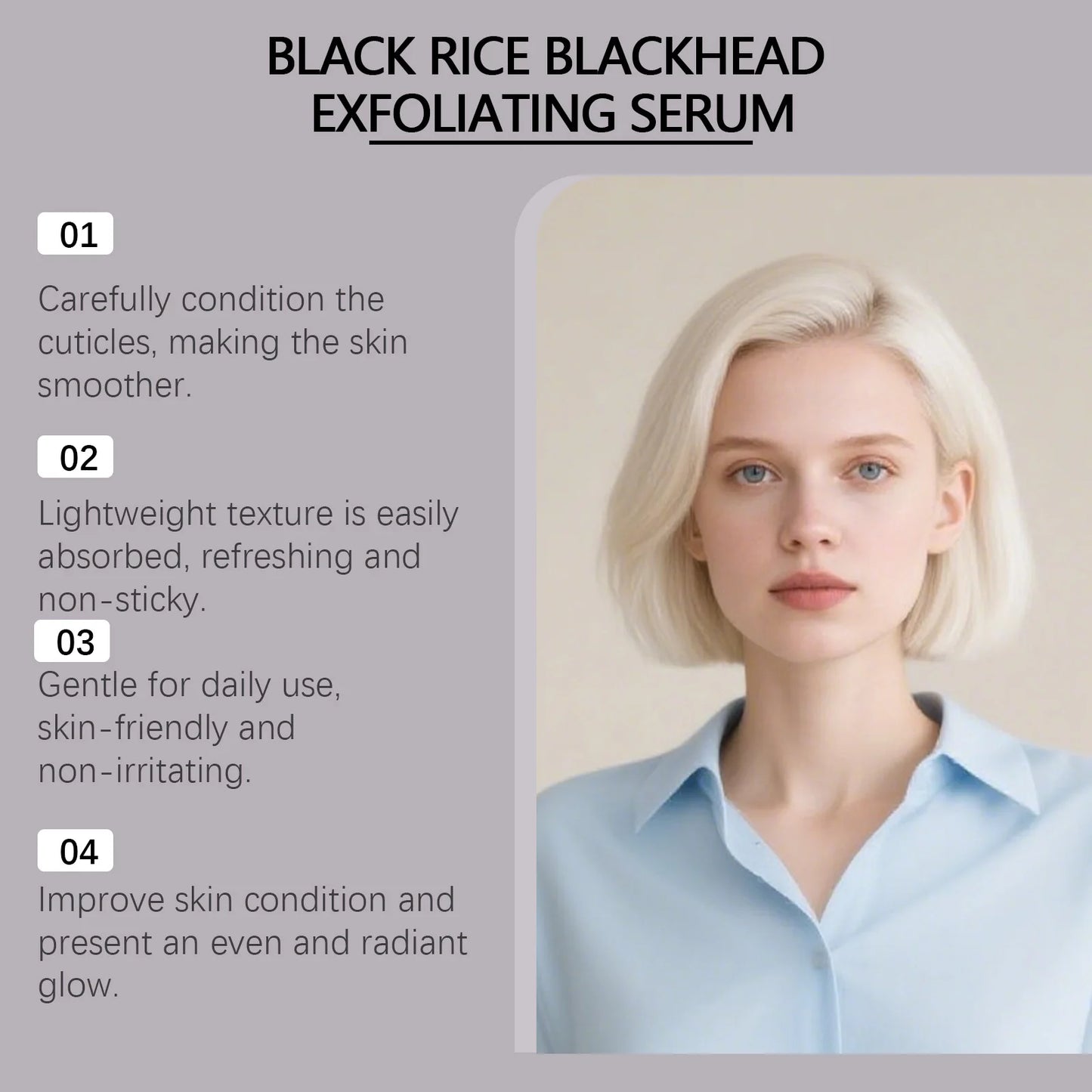 Black & White Rice Exfoliating Serum Set – BHA & Niacinamide
