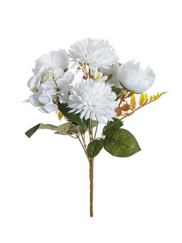 Silk Artificial Ball Chrysanthemum Rose Flowers | Wedding & Home Décor