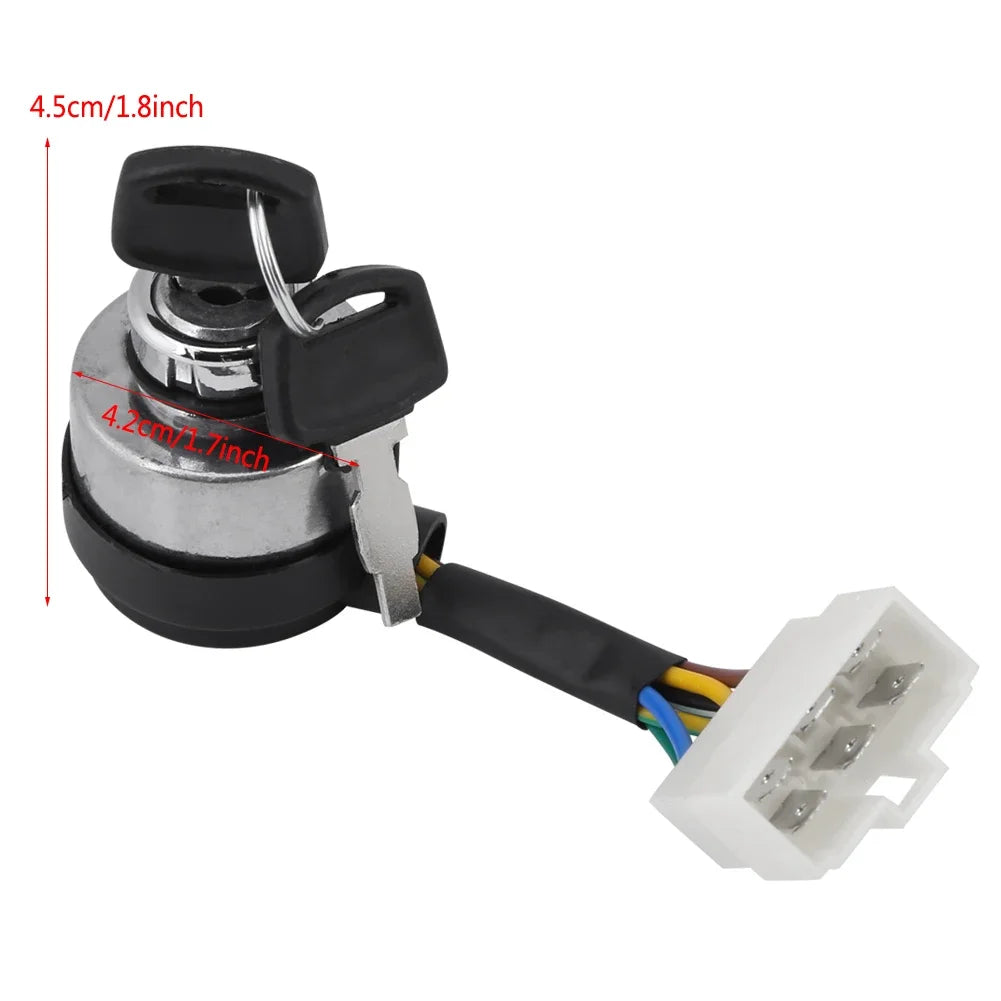 6 Wire Ignition Start Key Switch 2 5-6 5KW 188F Gas Generator