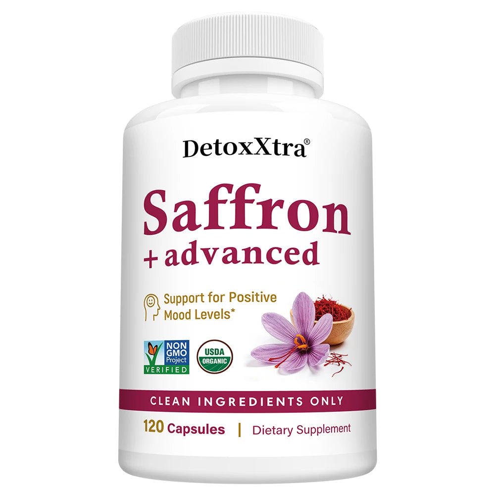 Saffron Extract Capsules - Premium Saffron Supplements, 88.5 Mg of Saffron Extract (Crocus Sativus) - Mood Support, Eye Support Peaceful Pleasures Health and Wellness 120 count-1 bottle