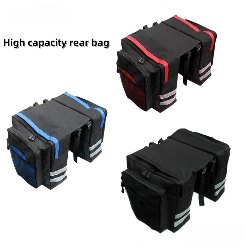 Large Capacity Cycling Saddle Bag for Mountain Bike Long Distance Bicycle Cargo Pouch Riding Pack Outdoor Sports Gear Storage Peaceful Pleasures Health and Wellness