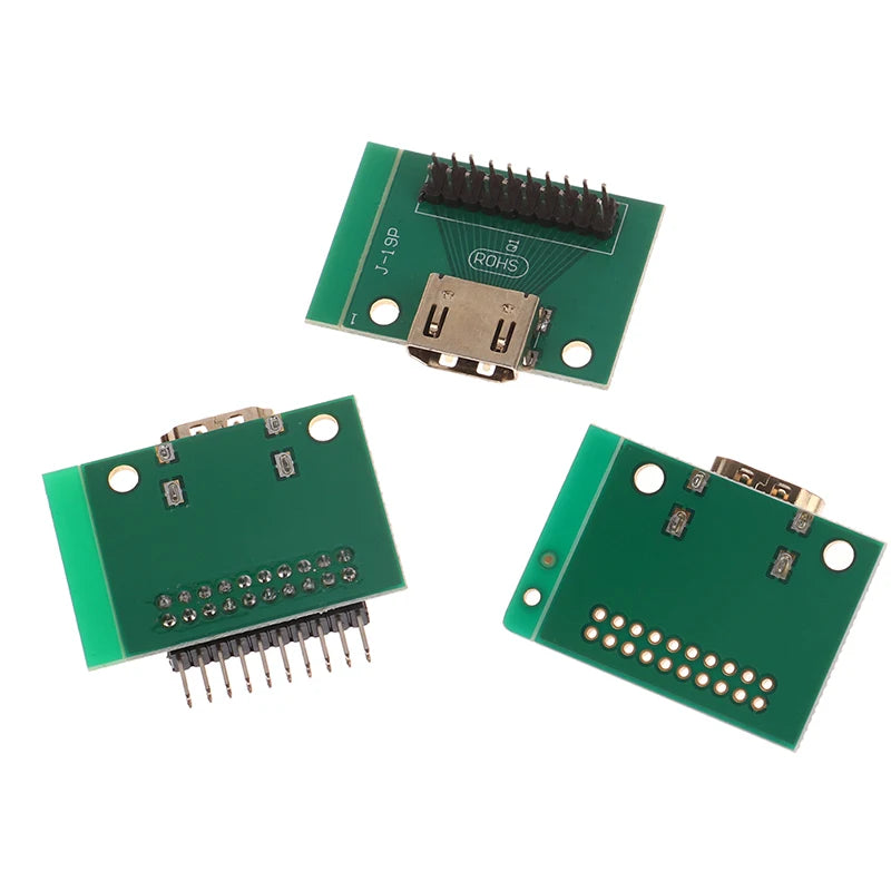 HDMI 19-Pin Test Socket Adapter PCB Breakout Board PCB Breakout Board Peaceful Pleasures Health and Wellness