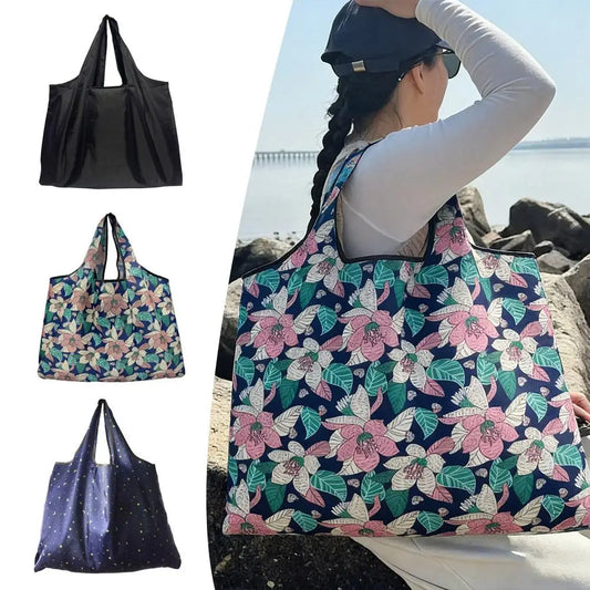 Foldable Reusable Shopping Tote Bag – Large Eco-Friendly Foldable Tote Bag Oasis Select