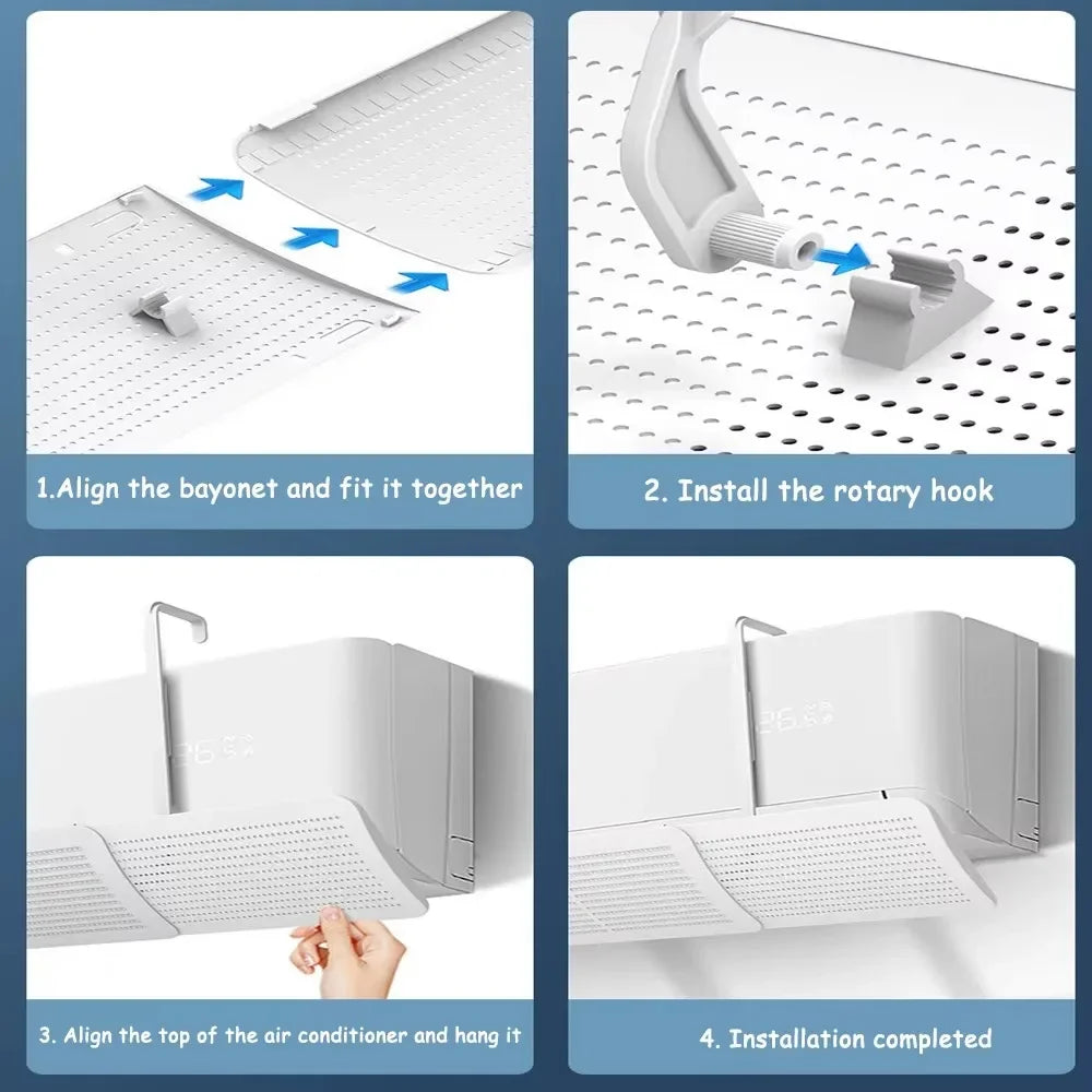 Adjustable Air Conditioning Cover Wind Deflector Windshield Air Conditioner Tools Air Baffle Shield Home Office Accessories Peaceful Pleasures Health and Wellness