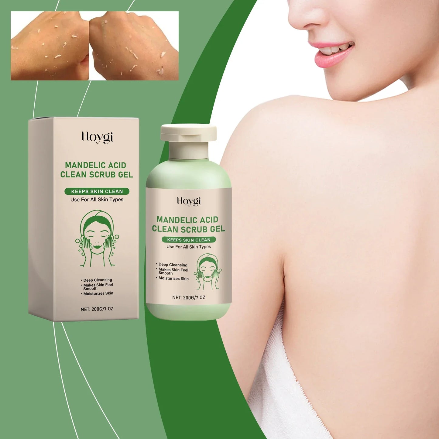 Hoygi Mandelic Acid Body Scrub Gel – Exfoliate & Smooth Skin