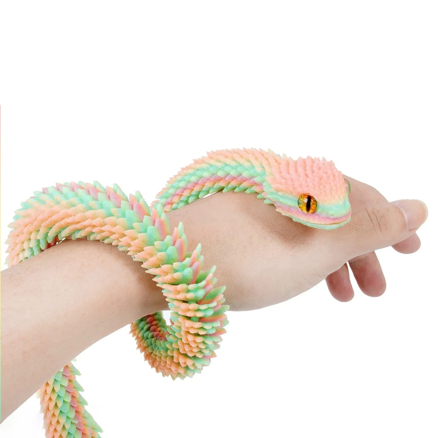 3D Printed Articulated Snake Toy – Desk Decor & Gift