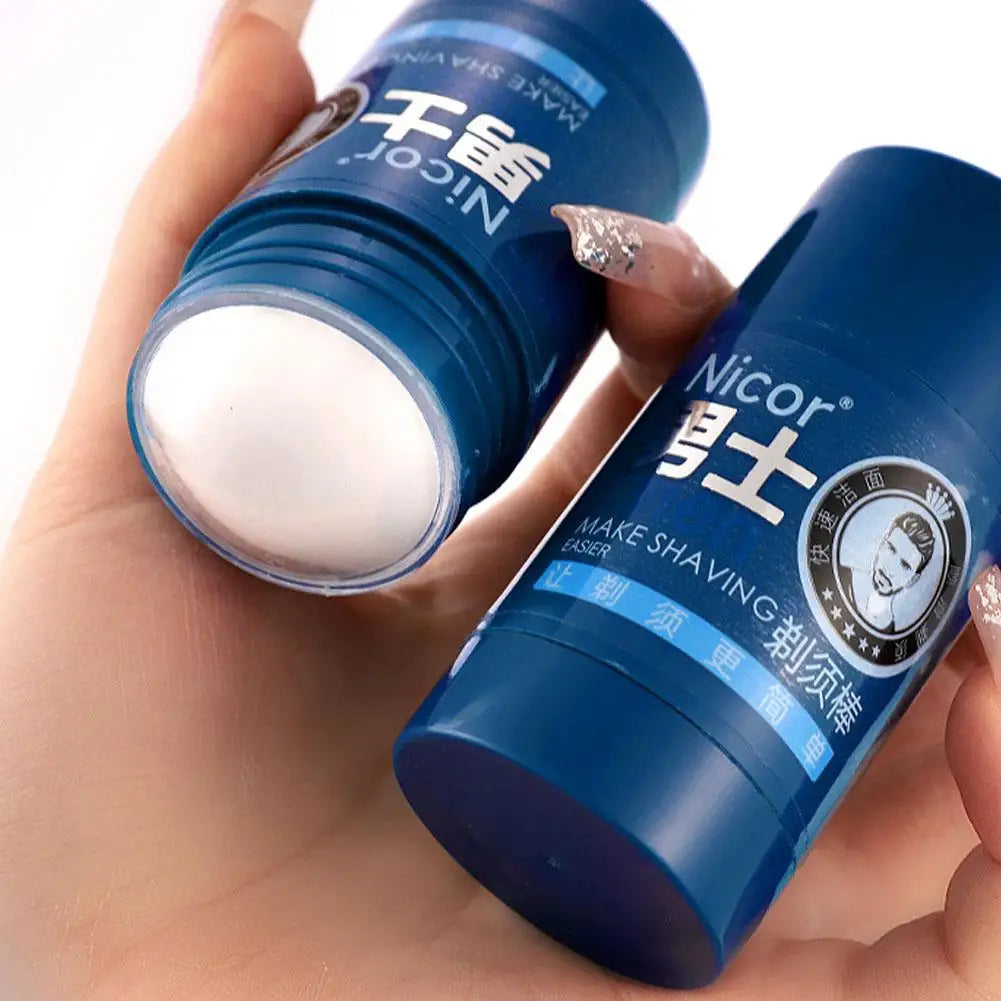 Mint Scent Men's 2-in-1 Shaving & Cleansing Cream Stick – Hydrating Beard Shave Foam 40g Peaceful Pleasures Health and Wellness