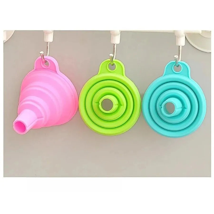 4 Piece Food Grade Silicone Funnel Set,Collapsible Kitchen Gadgets Accessories,,For Filling Water Bottles,Liquid Transfer Peaceful Pleasures Health and Wellness