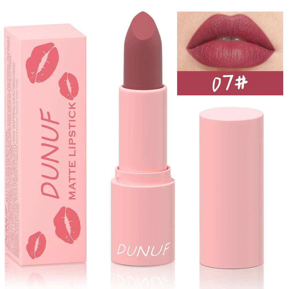 DUNUF Matte Lipstick – 24Hr Waterproof Non-Stick Lip Color