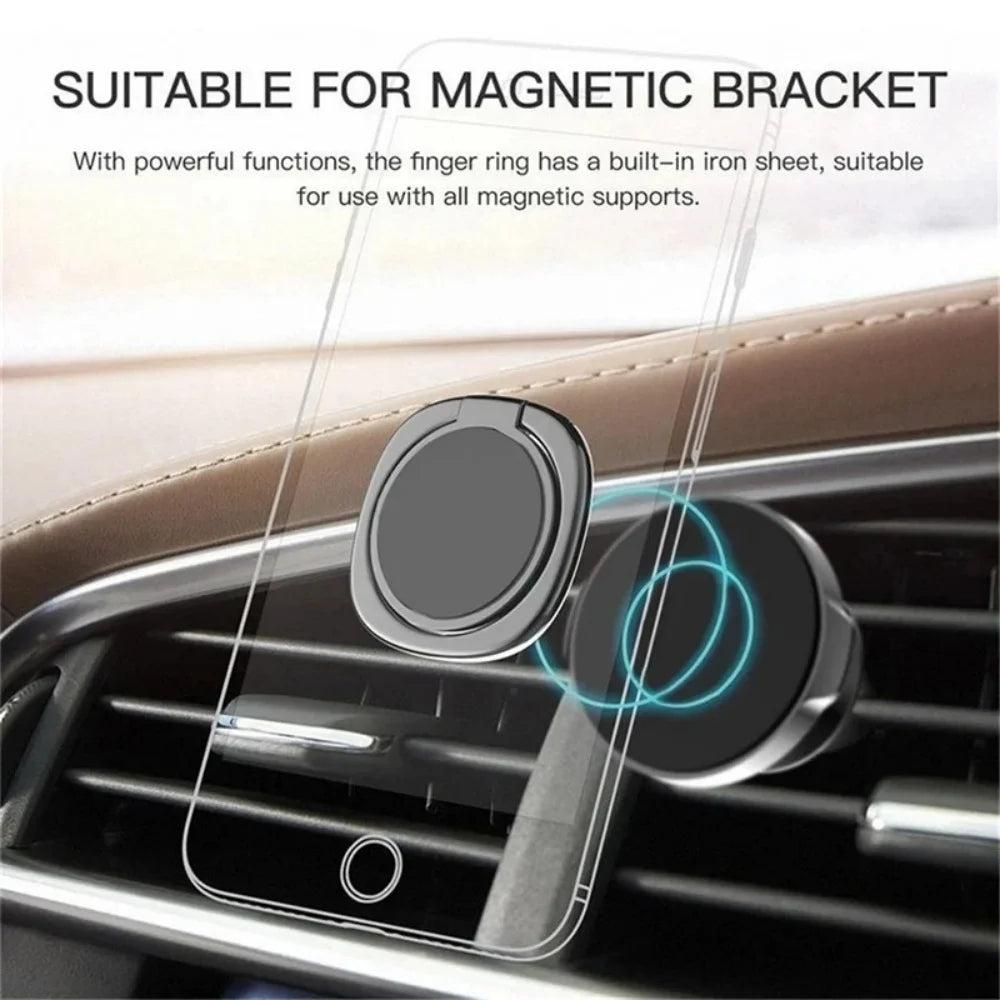 Ultra Thin Metal Phone Ring Holder 360° Finger Grip & Stand