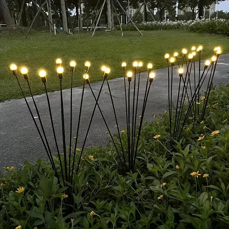 Solar Firefly Garden Lights – 6/8 LED Waterproof Pathway Lamps