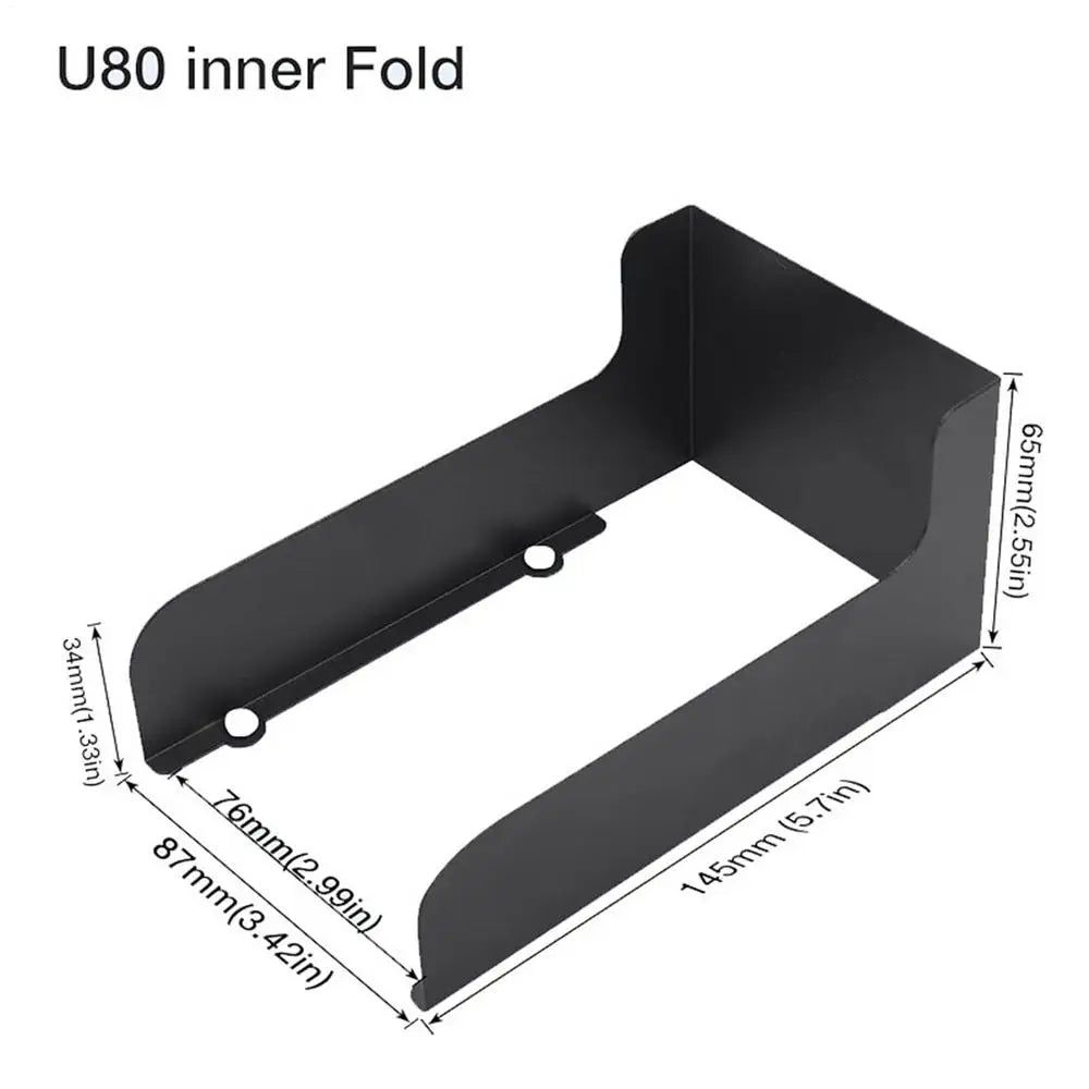 Steel Ring Doorbell Protector, Waterproof Anti-Glare Rain Cover, Windproof Weather-Blocking Cover for Visual Doorbell Peaceful Pleasures Health and Wellness Black