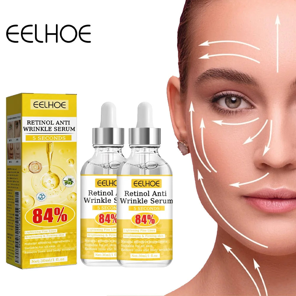 Retinol Anti-Wrinkle Serum Anti Aging Face Lifting Firming Fade Fine Lines Moisturizing Skin Care Hyaluronic Acid Facial Serum Peaceful Pleasures Health and Wellness