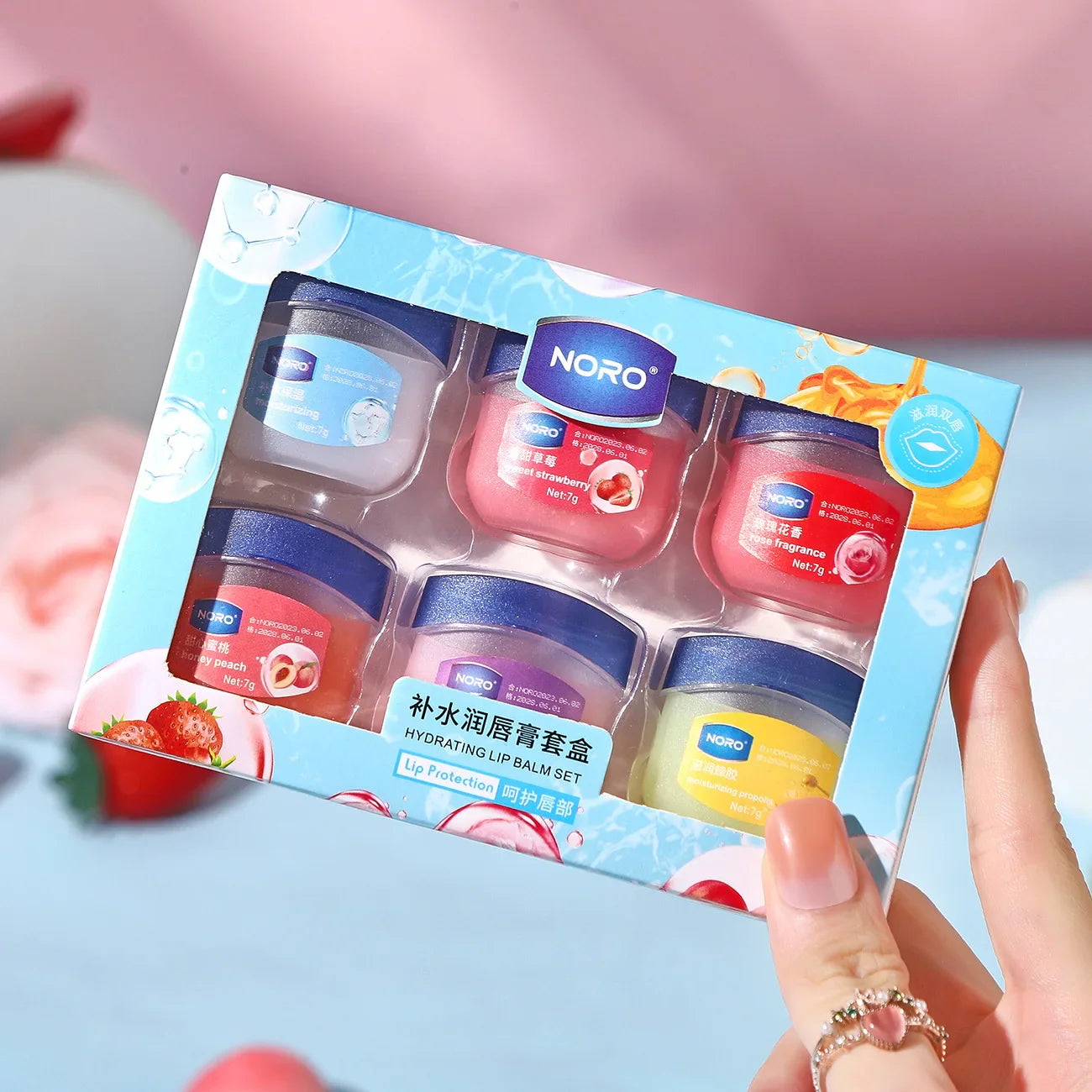 6-Pack Fruity Moisturizing Lip Mask – Alcohol-Free, All Skin Types