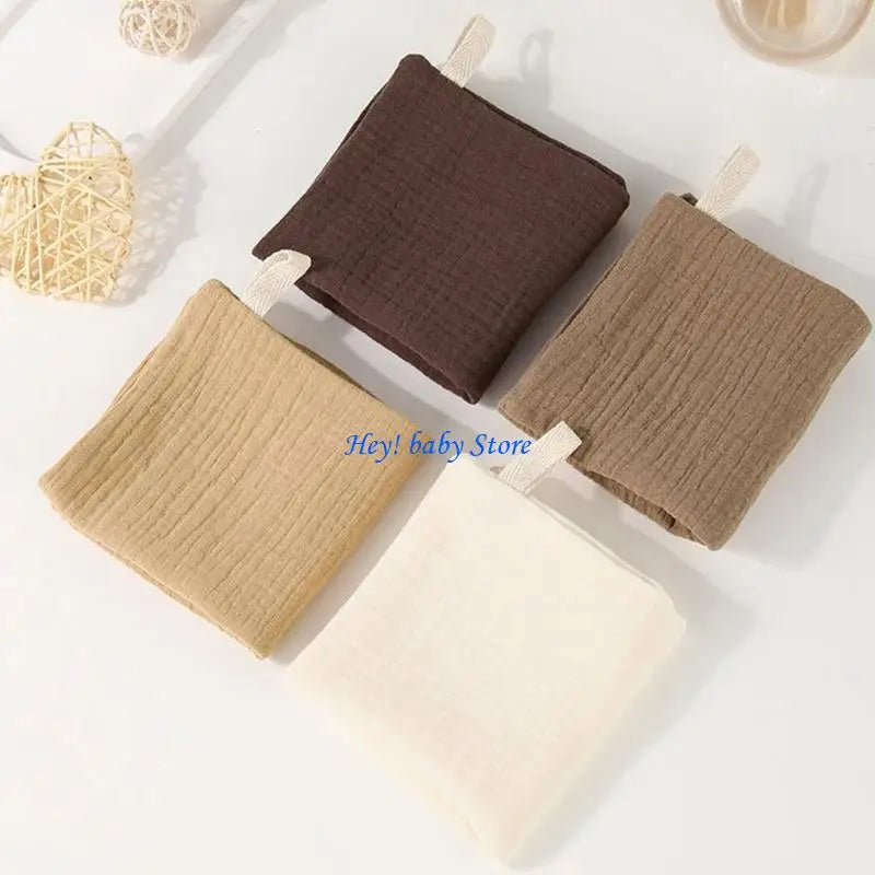 5-Pack Baby Burp Cloths | 4-Layer Breathable Cotton Washcloths