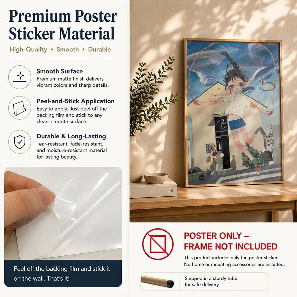 Artist A-Aya TakanoS Poster HD Self Adhesive Waterproof Wall Art Ideal for Home Office Dorm Bedroom Great Gift Peaceful Pleasures Health and Wellness