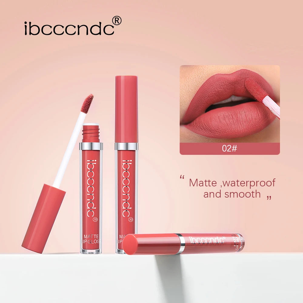 ibcccndc 12-Color Matte Velvet Liquid Lipstick – 12Hr Wear Liquid Lipstick Peaceful Pleasures Health and Wellness
