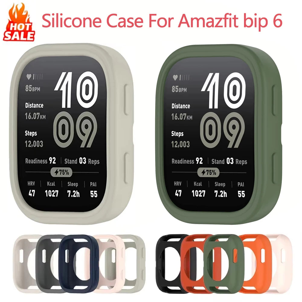 Silicone Protective Case for Amazfit Bip 6 Smartwatch Peaceful Pleasures Health and Wellness
