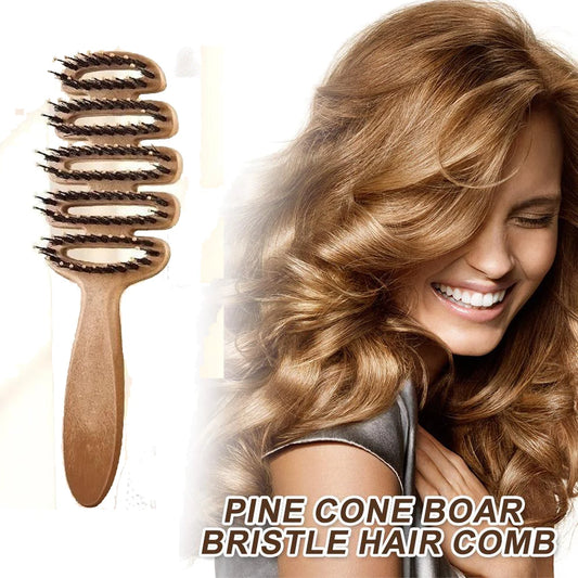 Vented Boar Bristle & Nylon Pin Hair Brush – Faster Blow-Drying, Volumizing, Detangling & Scalp Massage for All Hair Types Peaceful Pleasures Health and Wellness