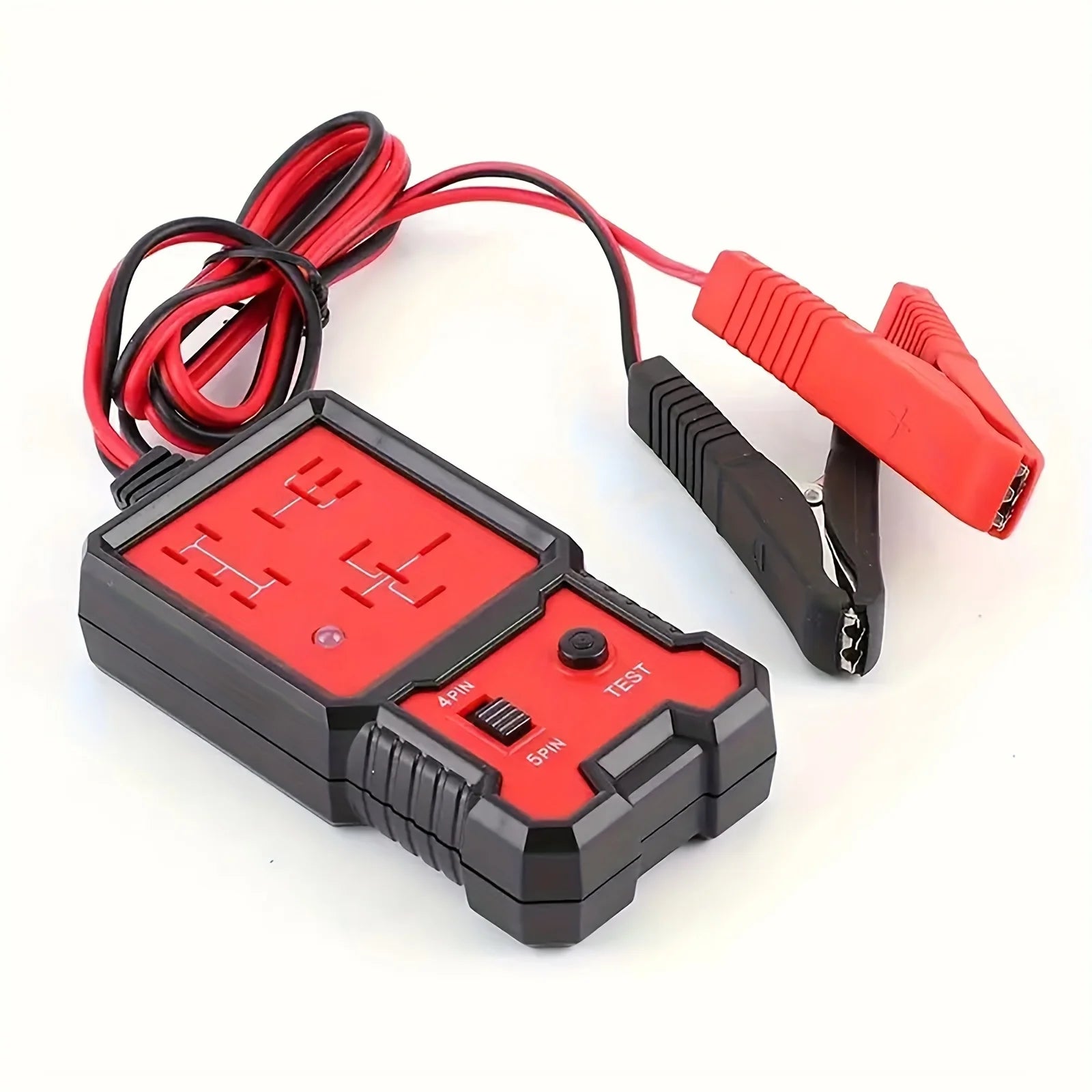 12V Automotive Relay Tester – 4-Pin & 5-Pin Universal Tool Peaceful Pleasures Health and Wellness Red