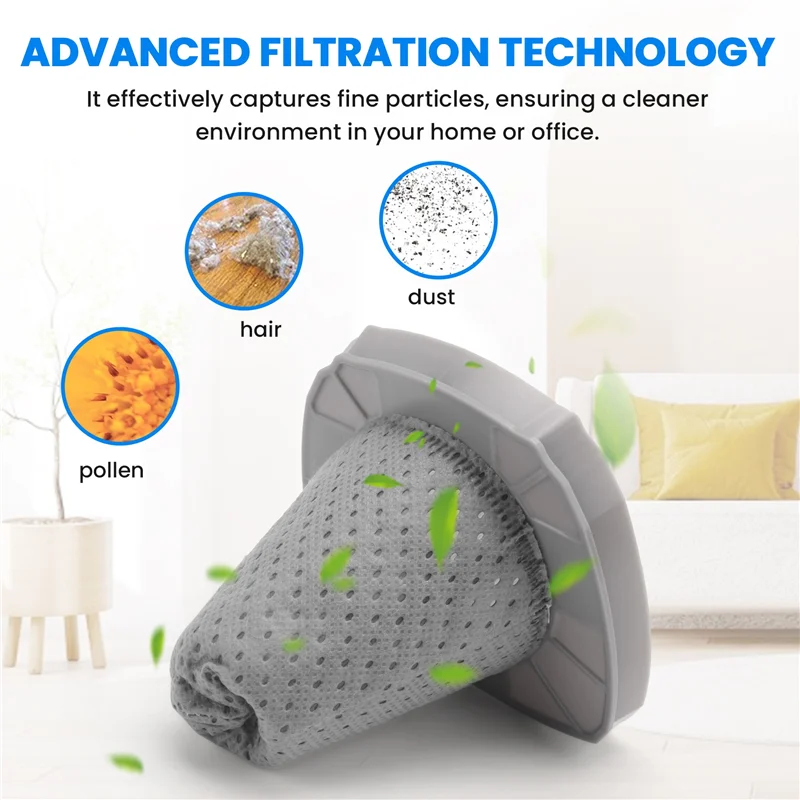 A36T-4 Pcs Cleaner Filter For EUREKA Nes215a Sweeping Robot Accessories Filter Cleaner Parts Replacement Peaceful Pleasures Health and Wellness