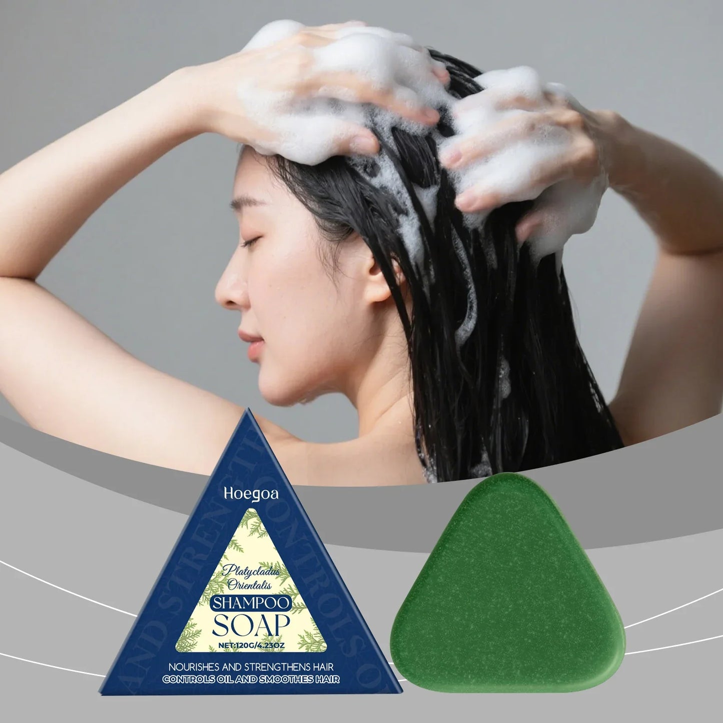 HOEGOA Cypress Leaf Natural Shampoo Bar – Oil Control & Scalp