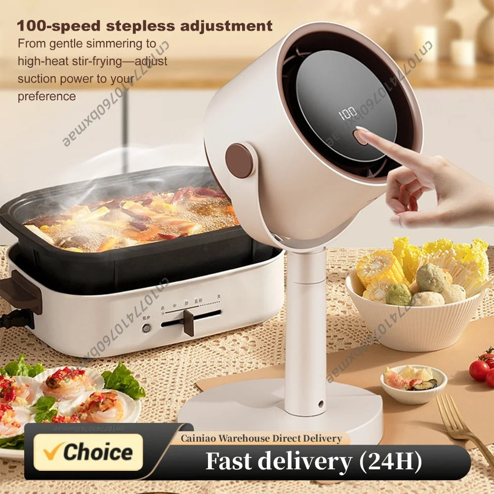 Kitchen Exhaust Fan USB Rechargeable Compact Desktop Exhaust Fan Small Kitchen Hood Extractor for Apartments Dorm RV Indoor BBQ Peaceful Pleasures Health and Wellness