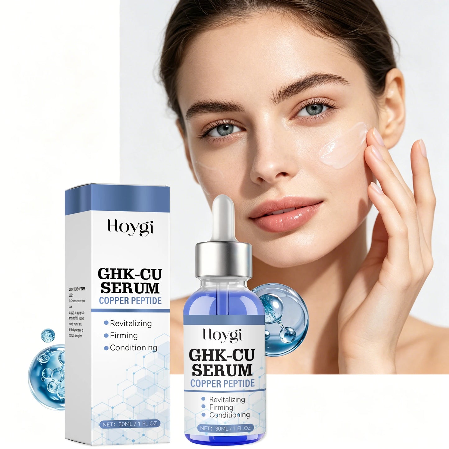 Hoygi Blue Copper Peptide Face Serum 30ml | Deep Moisturizing