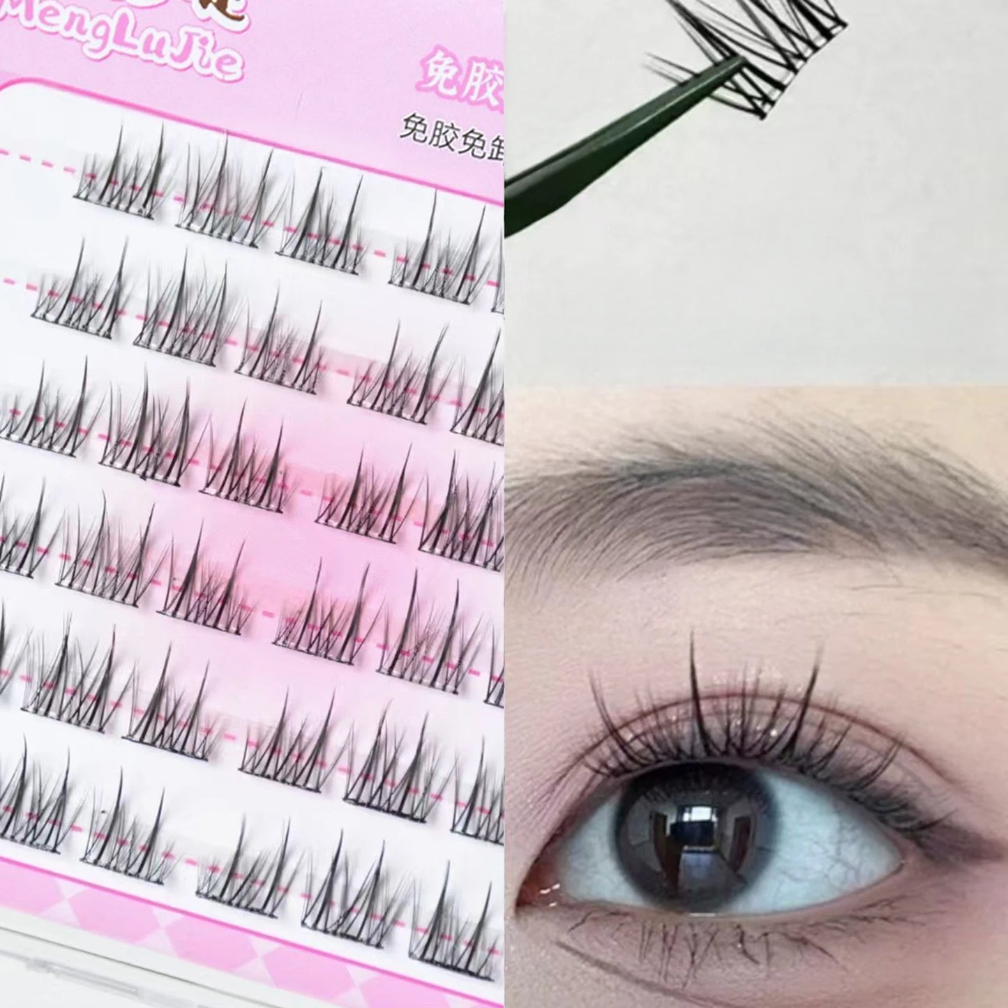 Manga Self-Adhesive False Eyelash Clusters | Press-On Lashes