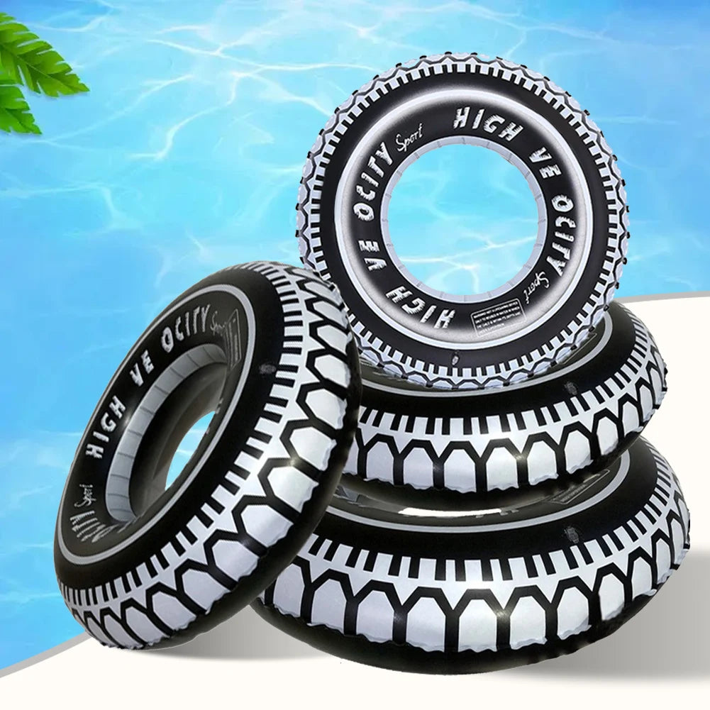 Inflatable Tire Swimming Ring – Thickened PVC Pool Float Peaceful Pleasures Health and Wellness