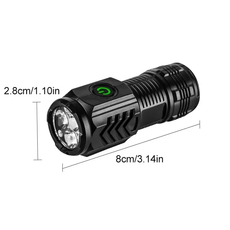 ZHIYU Mini LED Flashlight – Waterproof Pocket Torch & Pen Clip