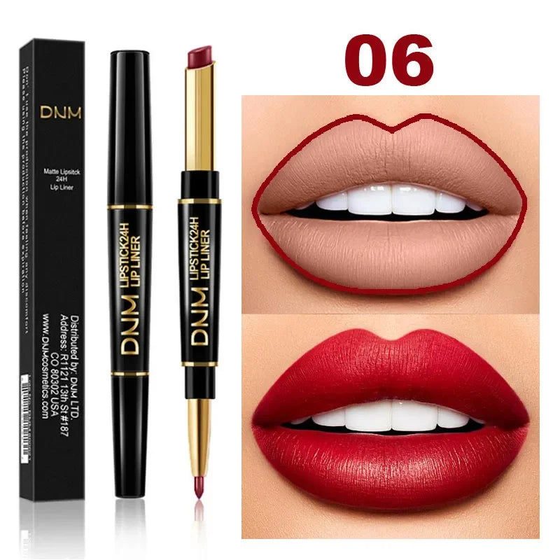 IFANYUO 2-in-1 Lip Liner & Matte Lipstick – 12 Colors