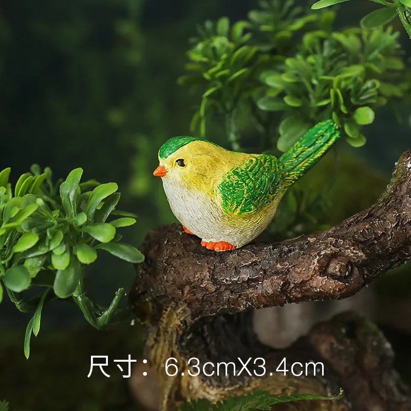 Simulation Wild Birds Animal Toys Cute Mini Parrot Model Figures Miniature Landscape Ornament Household Decoration Gifts лягушки Peaceful Pleasures Health and Wellness 02