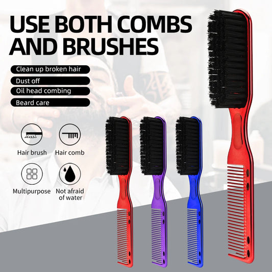 Salon Barber Beard Comb Two-sided Men's Shaving Brush Beard Brushes Salon Hairdressing Hair Styling Tool High-Qualit Peaceful Pleasures Health and Wellness