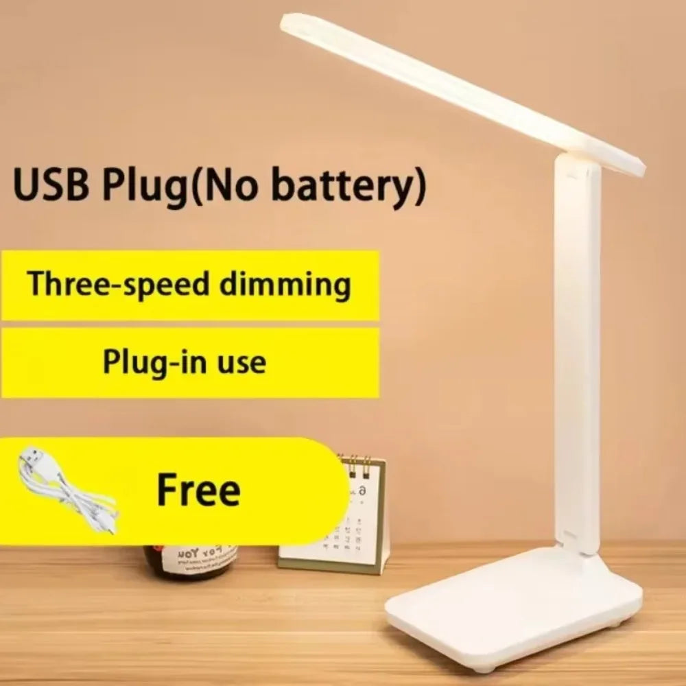 LED Touch Dimmable Folding Desk Lamp | USB Plug-In, 6W