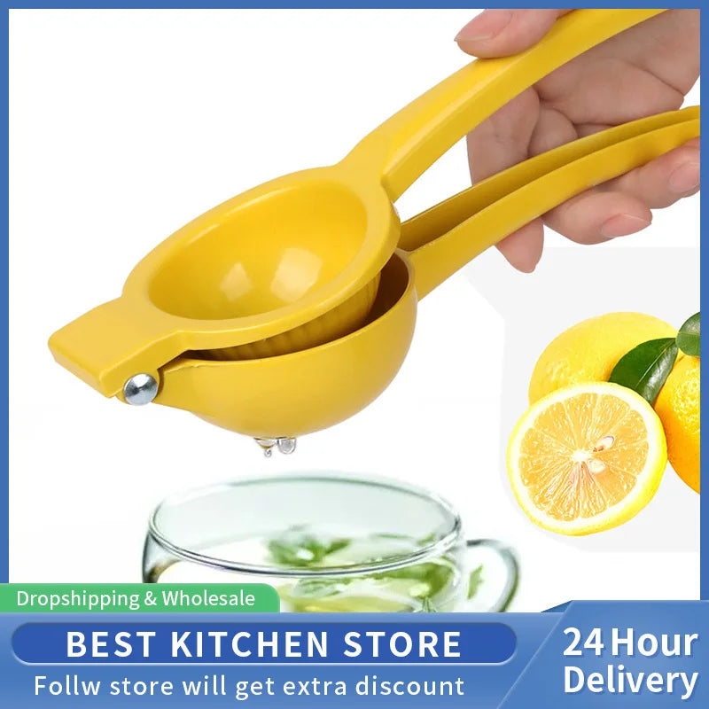 Metal Lemon Manual Juicer Fruit Squeezer Stainless Steel Home Manual Citrus Press Juicier Fresh Fruit Tool Kitchen Tools Peaceful Pleasures Health and Wellness