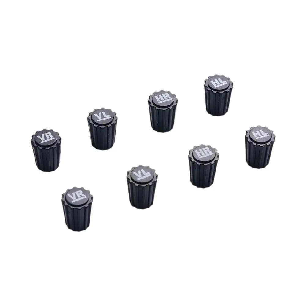 8-Pack Tire Valve Stem Caps VR VL HR HL ABS – Universal Fit
