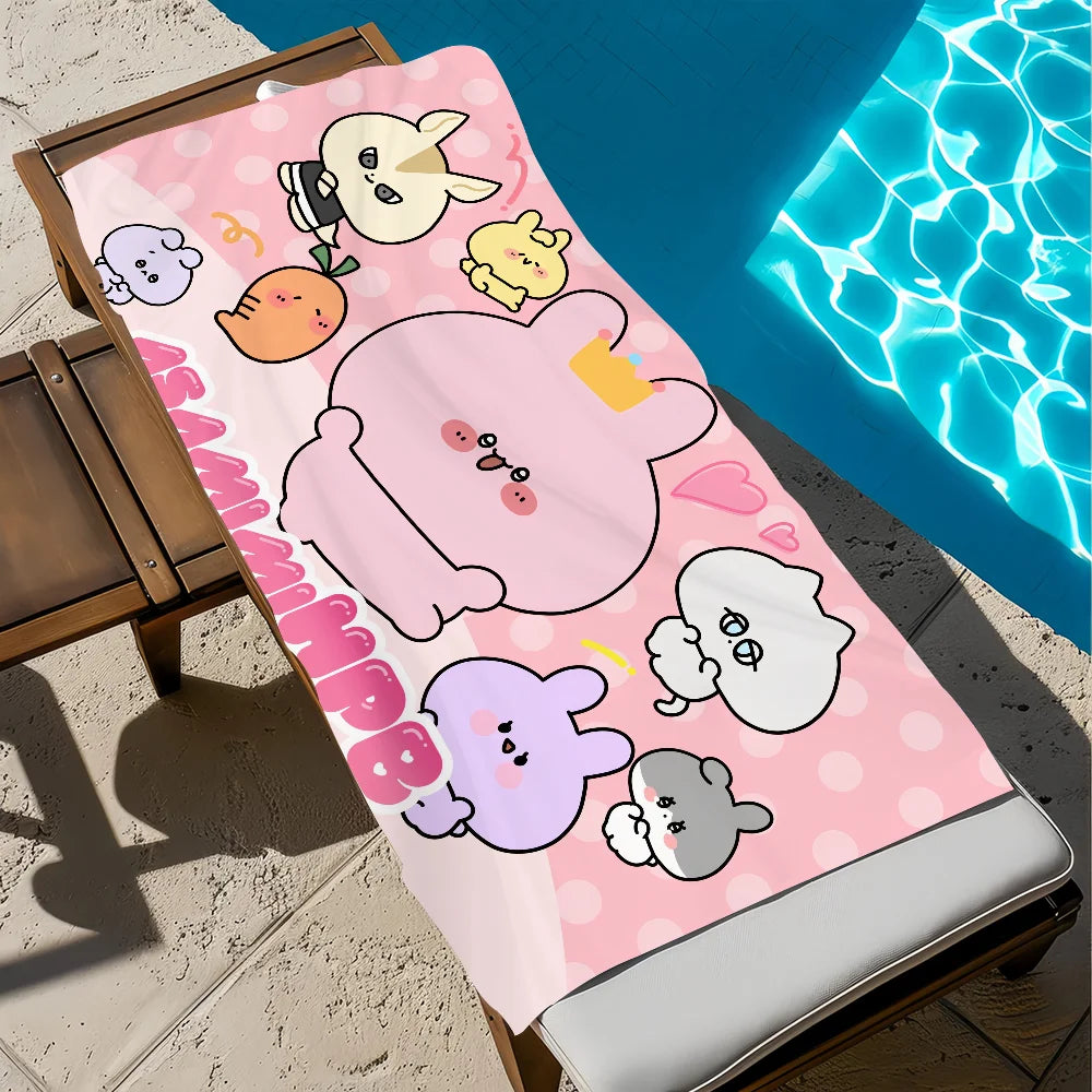 Cute Cartoon Quick-Dry Beach Towel | Pool, Gym, Travel, Camping Quick-Dry Beach Towel Peaceful Pleasures Health and Wellness z1 STJ50x100CM