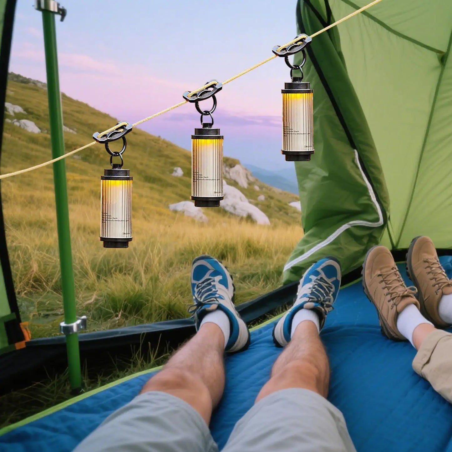 Windproof Camping Tent Hooks – Non-Slip Carabiner Clips