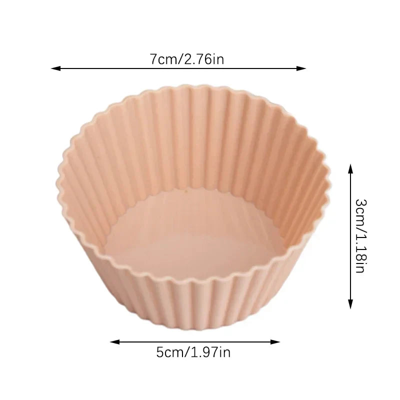 Reusable Silicone Cupcake Molds 4/8/12 Pack – Muffin Cup Liners