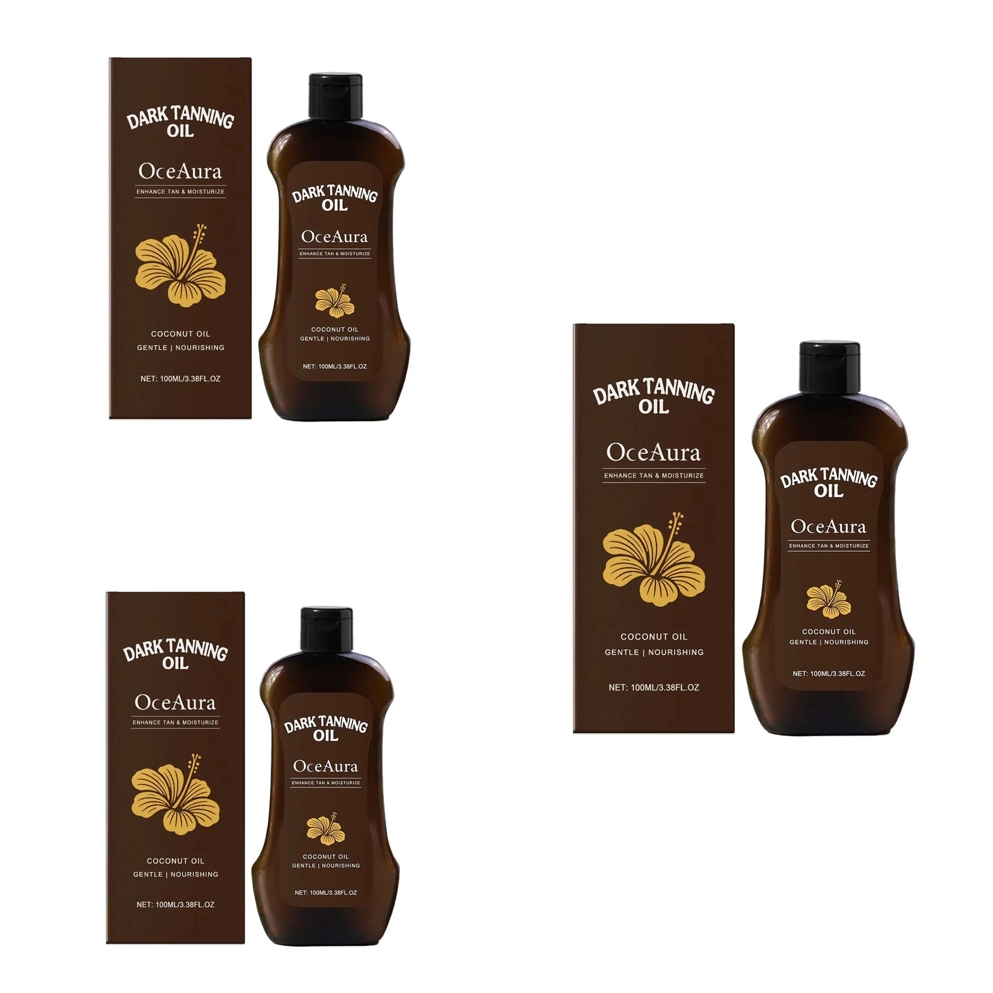 OceAura Coconut Tanning Oil – Deep Bronze Glow, 100ml