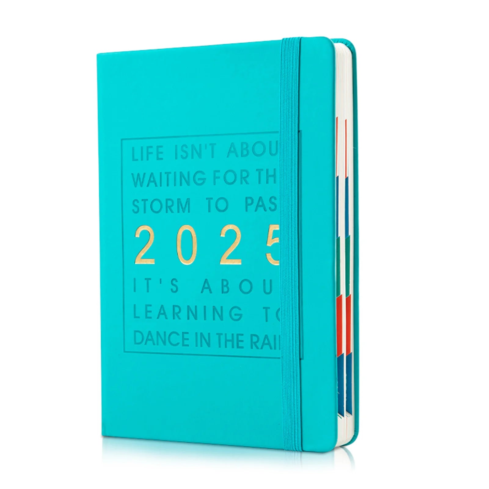 2025 Yearly English Schedule Book 365-day Planner Notebook Time Management Organiser Daily Learn Goal Planner Efficiency Manual Peaceful Pleasures Health and Wellness Green