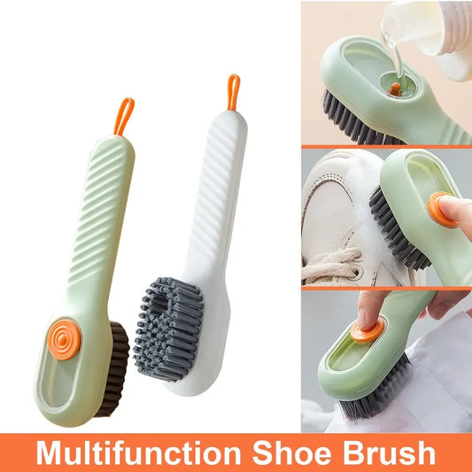 Multifunction Shoe Brush with Soap Dispenser & Long Handle Cleaning Scrub Brush Oasis Select