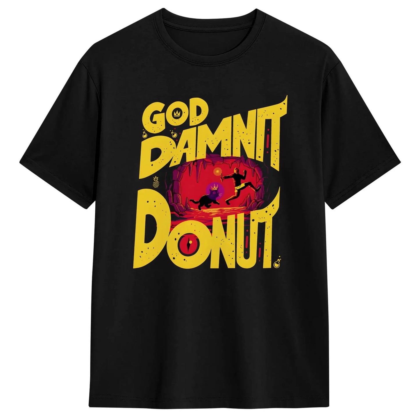 Dungeon Crawler Carl T-Shirt Summer Harajuku T Shirts Men Pure Cotton O Neck Oversized Top Tees Short Sleeve Classic Tshirt Peaceful Pleasures Health and Wellness
